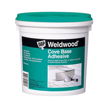 Dap Construction Adhesive, Off White, 1 qt, Pail 25053